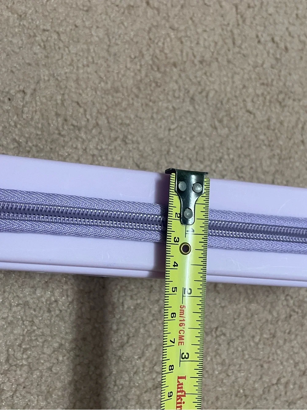 Lavender Hard Shell Pencil Case with Zipper - Unbranded